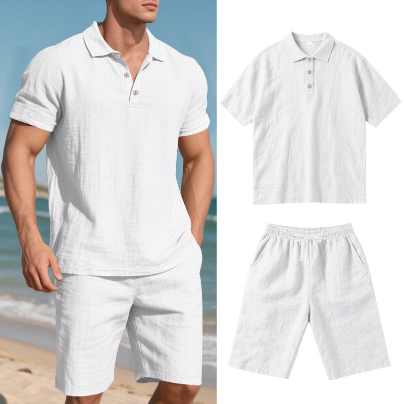 Men's Casual Top & Shorts 2-Piece Set