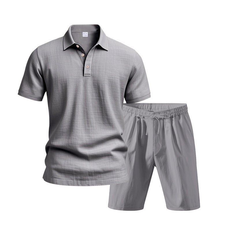 Men's Casual Top & Shorts 2-Piece Set