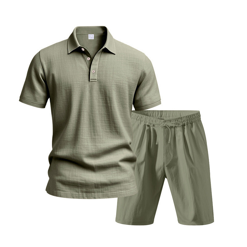 Men's Casual Top & Shorts 2-Piece Set