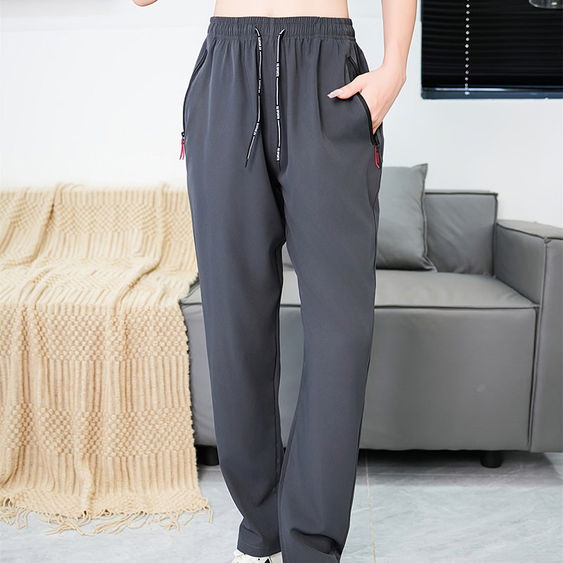 👖 LIMITED-TIME 50% OFF! 💥 Women's Lightweight High-Waist Athletic Trousers – Zip Pockets, Straight Leg & Breathable – Perfect for Gym, Running & Everyday Wear ✨