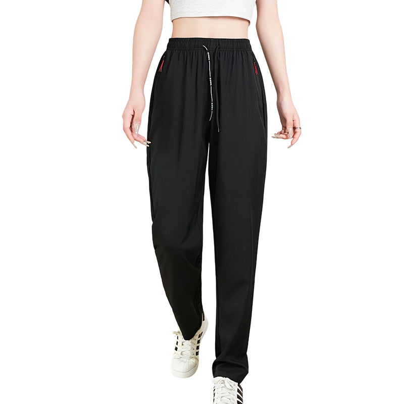 👖 LIMITED-TIME 50% OFF! 💥 Women's Lightweight High-Waist Athletic Trousers – Zip Pockets, Straight Leg & Breathable – Perfect for Gym, Running & Everyday Wear ✨