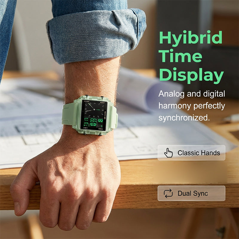 ⏳Time-Limited Special⏰Waterproof Transparent Digital Watch – 50M Rating, Luminous Display, Hybrid Time ✨
