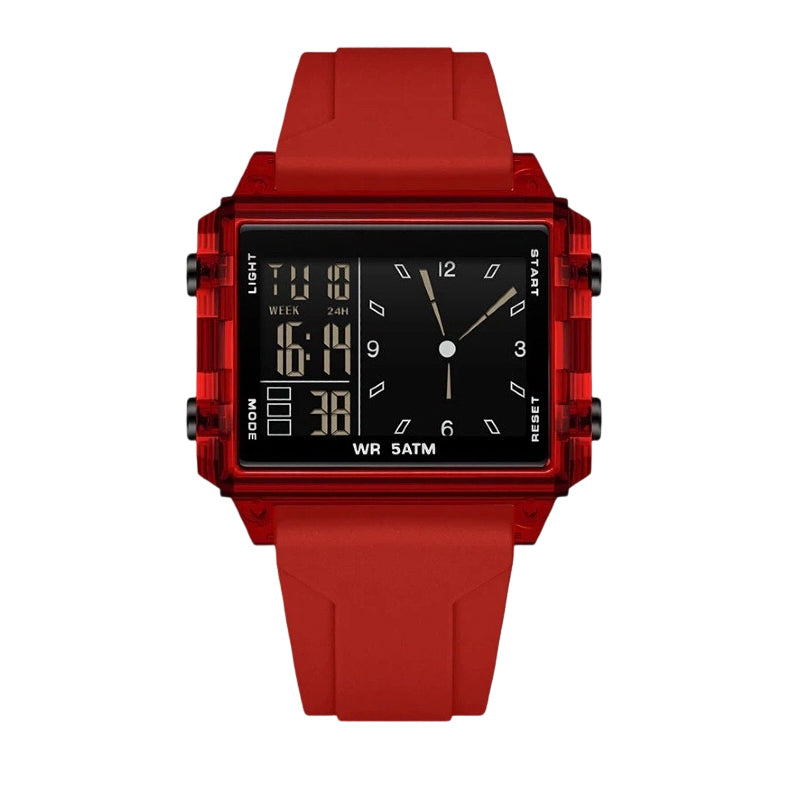 ⏳Time-Limited Special⏰Waterproof Transparent Digital Watch – 50M Rating, Luminous Display, Hybrid Time ✨