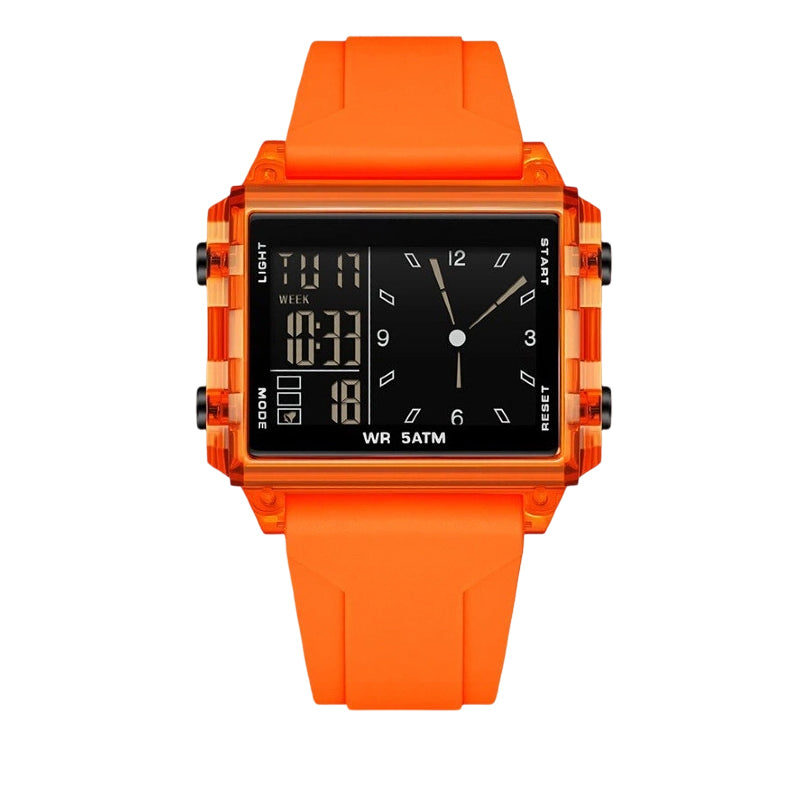 ⏳Time-Limited Special⏰Waterproof Transparent Digital Watch – 50M Rating, Luminous Display, Hybrid Time ✨