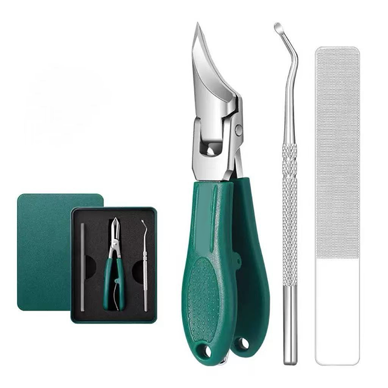✂️ Precision Nail Care 3-Piece Set | Curved Blade Prevents Splitting - Double-Sided File Smooths Rough Edges | 🏃‍ At-Home Care - Perfect for Travel
