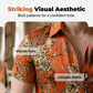 Men's Vintage Floral Print Zip-Up Top
