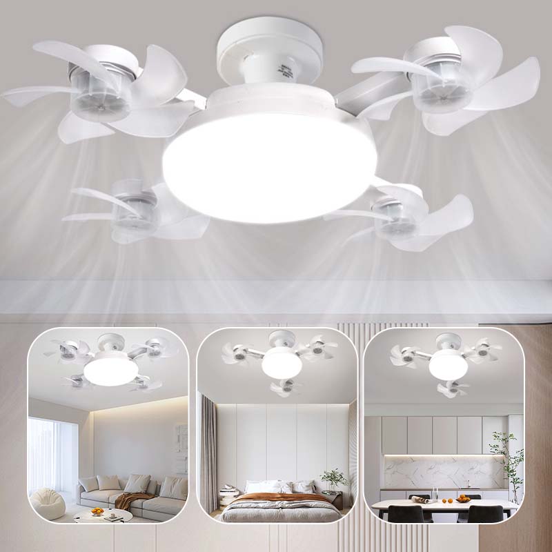 🔥Last Day Promotion 50% OFF🌀Smart LED Ceiling Fan Light with Remote – 3 Speeds, 3 Color Temps, Quiet Motor