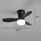 🔥Last Day Promotion 50% OFF🌀Smart LED Ceiling Fan Light with Remote – 3 Speeds, 3 Color Temps, Quiet Motor