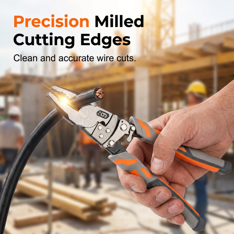 ⏳Time-Limited Special⏰Ratchet Lineman's Pliers – Cut, Strip, Grip & Crimp – Self-Locking, Anti-Rust & All-in-One Electrician Essential 🛠️
