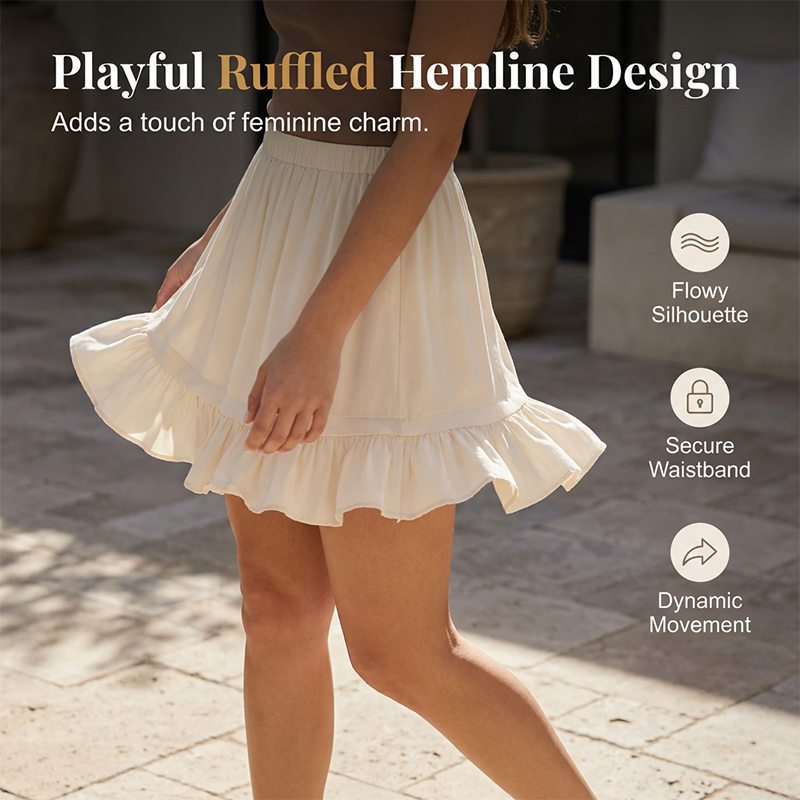 Women's Oversized T-Shirt & Ruffle Skirt 2-Piece Set 🌸 | Breathable Summer Lounge Outfit ☀️ | Soft Fabric, Relaxed Fit 💕 | S-2XL