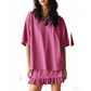 Women's Oversized T-Shirt & Ruffle Skirt 2-Piece Set 🌸 | Breathable Summer Lounge Outfit ☀️ | Soft Fabric, Relaxed Fit 💕 | S-2XL
