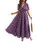 Women's Elegant Floral V-Neck Dress