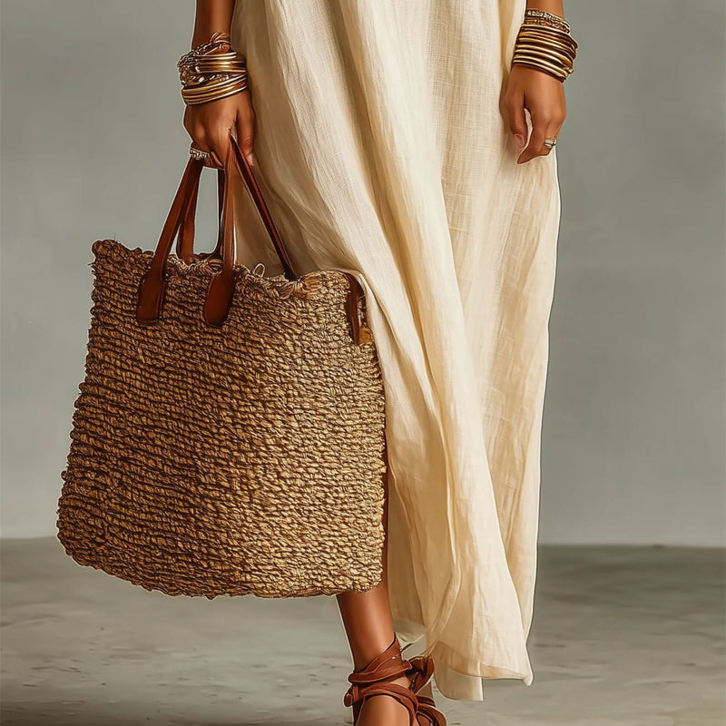 👗 50% OFF NOW! 🌸 Women's Minimalist Solid Color Maxi Dress – Soft & flowy – Perfect for beach, travel or everyday elegance – effortless and breathable ✨🌿