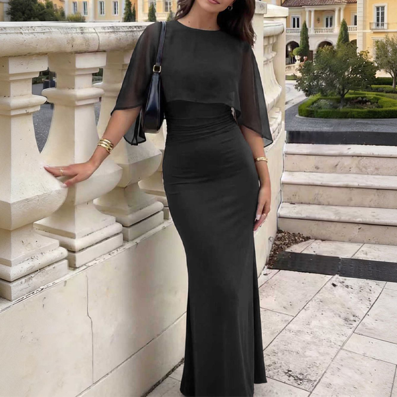 🌸 50% OFF NOW! 🌸Elegant Cape Mermaid Maxi Dress