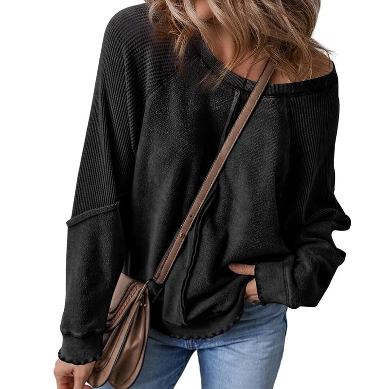 📢📢50% OFF !! ⏰Women’s Casual Round Neck & Long Sleeve Top