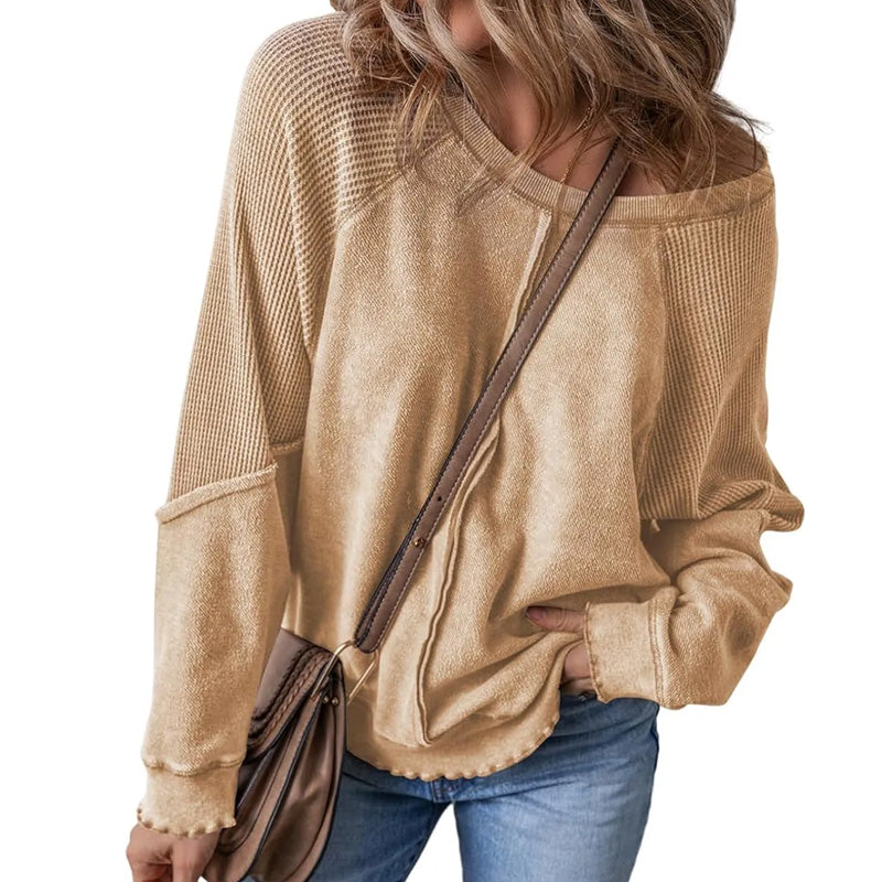 📢📢50% OFF !! ⏰Women’s Casual Round Neck & Long Sleeve Top