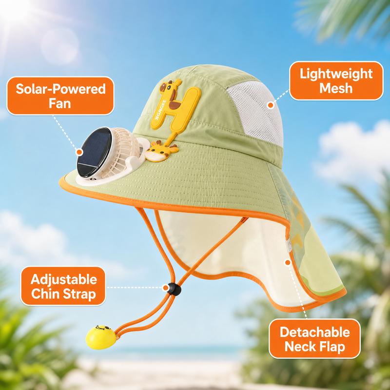 ❄️🌬️50% OFF !!!🌊Sun Protection Flap Hat with Built in Cooling Fan