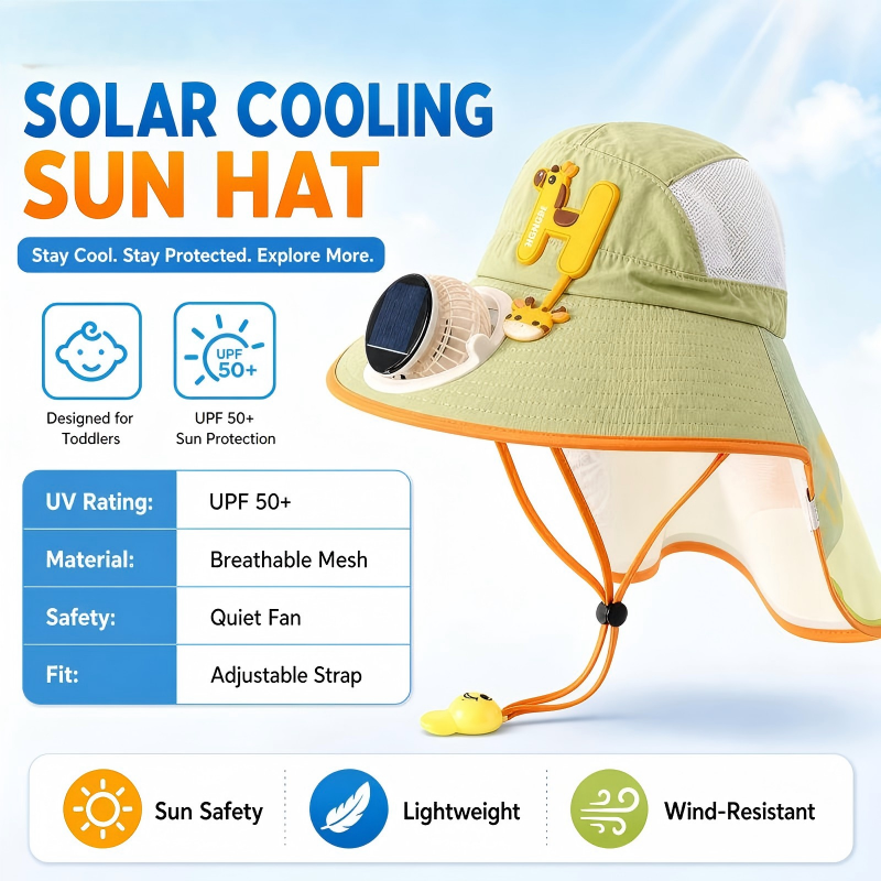 ❄️🌬️50% OFF !!!🌊Sun Protection Flap Hat with Built in Cooling Fan