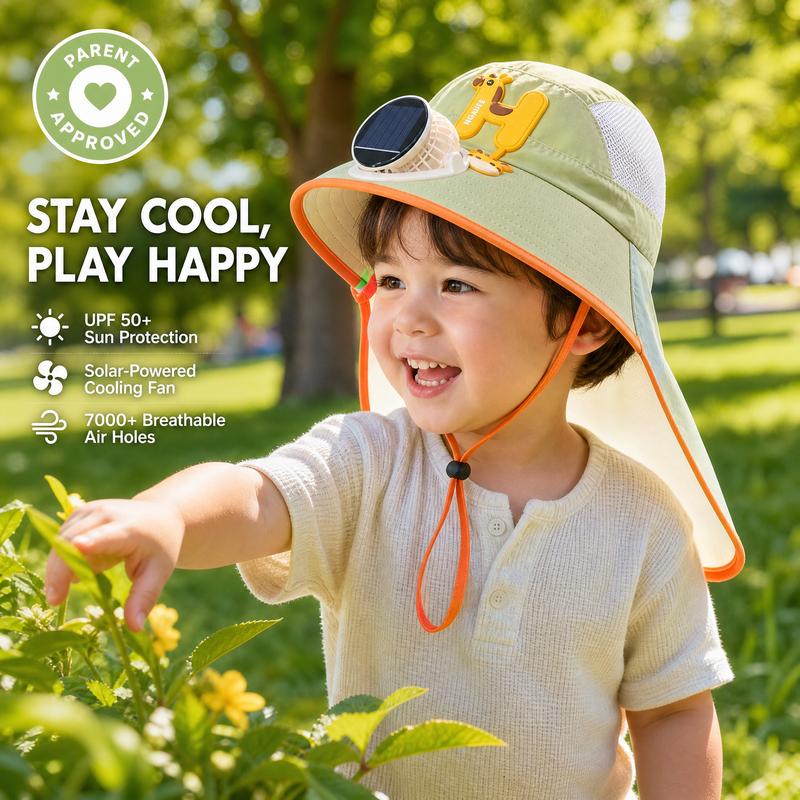 ❄️🌬️50% OFF !!!🌊Sun Protection Flap Hat with Built in Cooling Fan