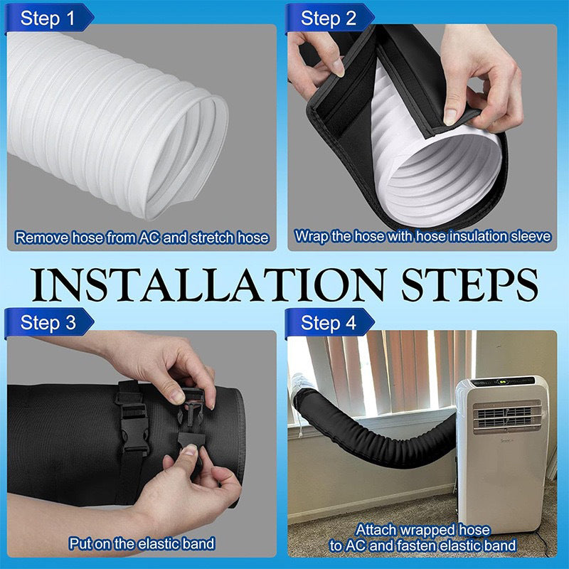 ❄️ LIMITED-TIME 50% OFF! 🔧 Portable Air Conditioner Hose Cover – Thermal Insulation, Velcro, Universal 5"/5.9" 🏠