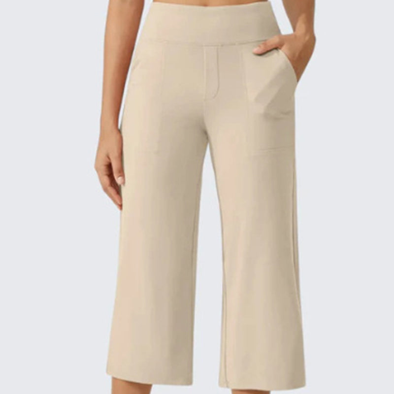 👖 LIMITED-TIME 50% OFF! ✨ Women's Casual Wide Leg Cropped Pants – Side Pockets, Breathable, Versatile 🌿