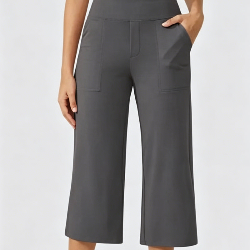 👖 LIMITED-TIME 50% OFF! ✨ Women's Casual Wide Leg Cropped Pants – Side Pockets, Breathable, Versatile 🌿