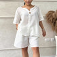 Women's Relaxed-Fit Short Sleeve Top and Shorts Set