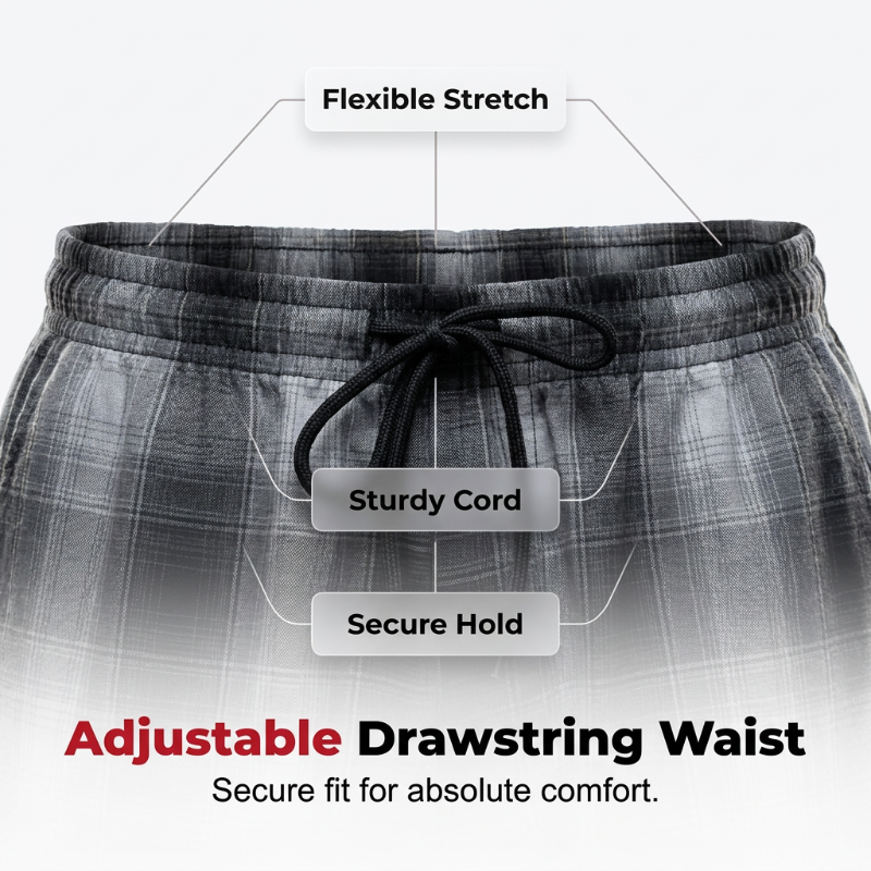 Men's Retro Plaid Loose Fit Cargo Pants