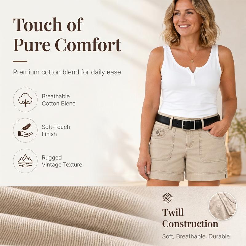 📢📢50% OFF !! ⏰Women's Casual Stretch Shorts with Utility Pockets