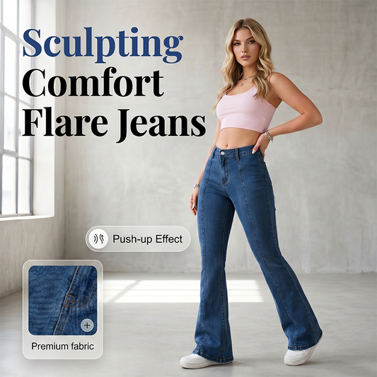 👖 LIMITED-TIME 50% OFF! ✨ Women's Classic Slim Fit Stretch Flare Jeans