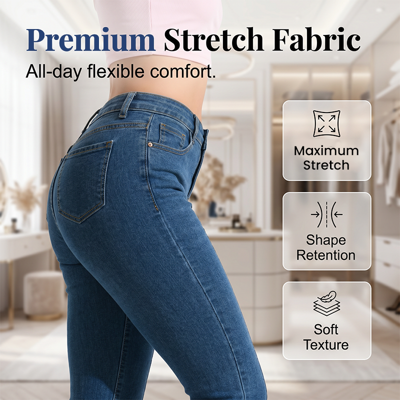 👖 LIMITED-TIME 50% OFF! ✨ Women's Classic Slim Fit Stretch Flare Jeans