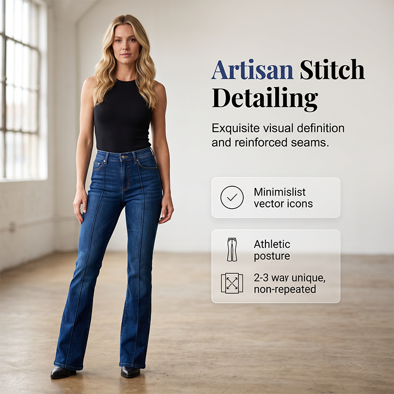 👖 LIMITED-TIME 50% OFF! ✨ Women's Classic Slim Fit Stretch Flare Jeans