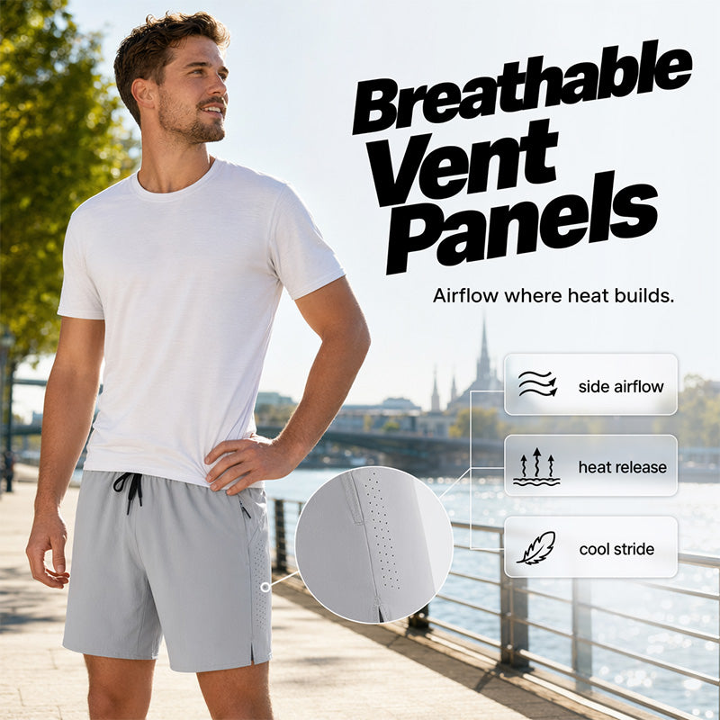 🎉 LIMITED TIME 50% OFF! 🩳 Men’s Quick-Dry Zip Shorts – Cooler Every Mile ⏳