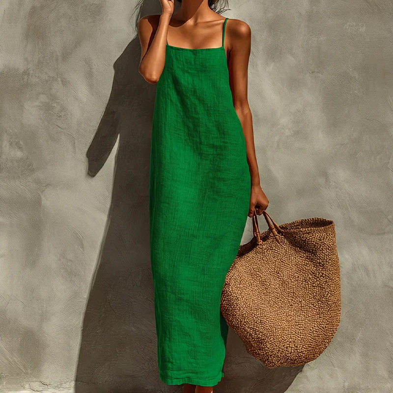 🎉 LIMITED TIME 50% OFF! 👗 Women's Casual Solid Color Slip Dress – Lightweight Cotton Blend & Flowing Maxi Length 🌸