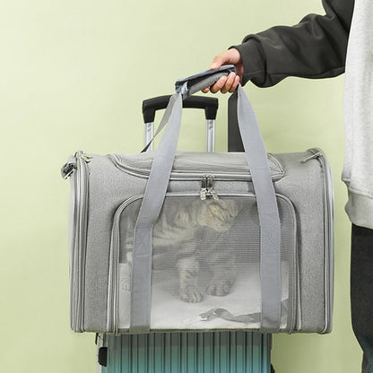 Large Foldable Mesh Cat Carrier Bag
