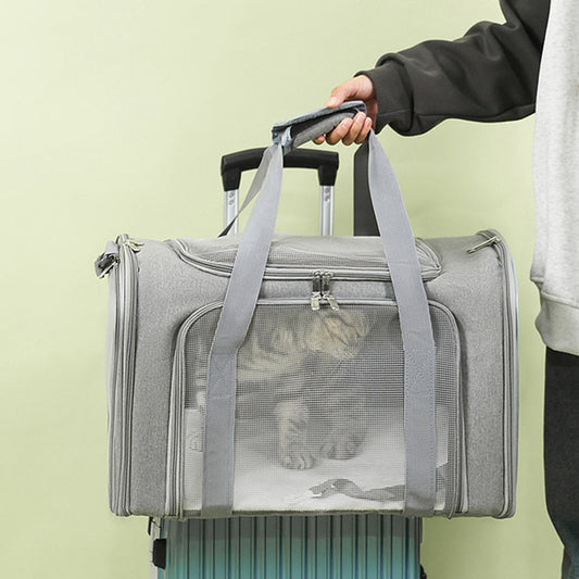 Large Foldable Mesh Cat Carrier Bag