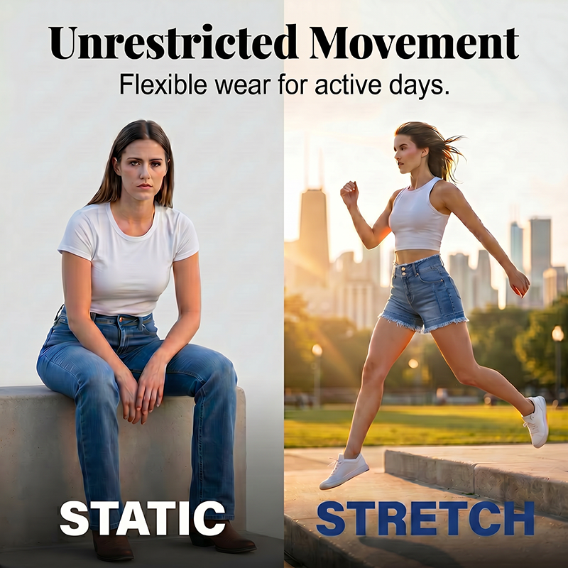 🎉 LIMITED TIME 50% OFF! 👖 Women's Casual Stretch Denim Shorts – High-Waisted Double-Button Design & Unrestricted Movement 💙