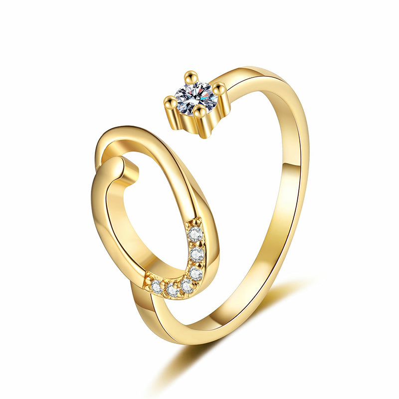 ⏳Limited-time 50% off⏰Adjustable Sparkle Initial Ring for Women💍