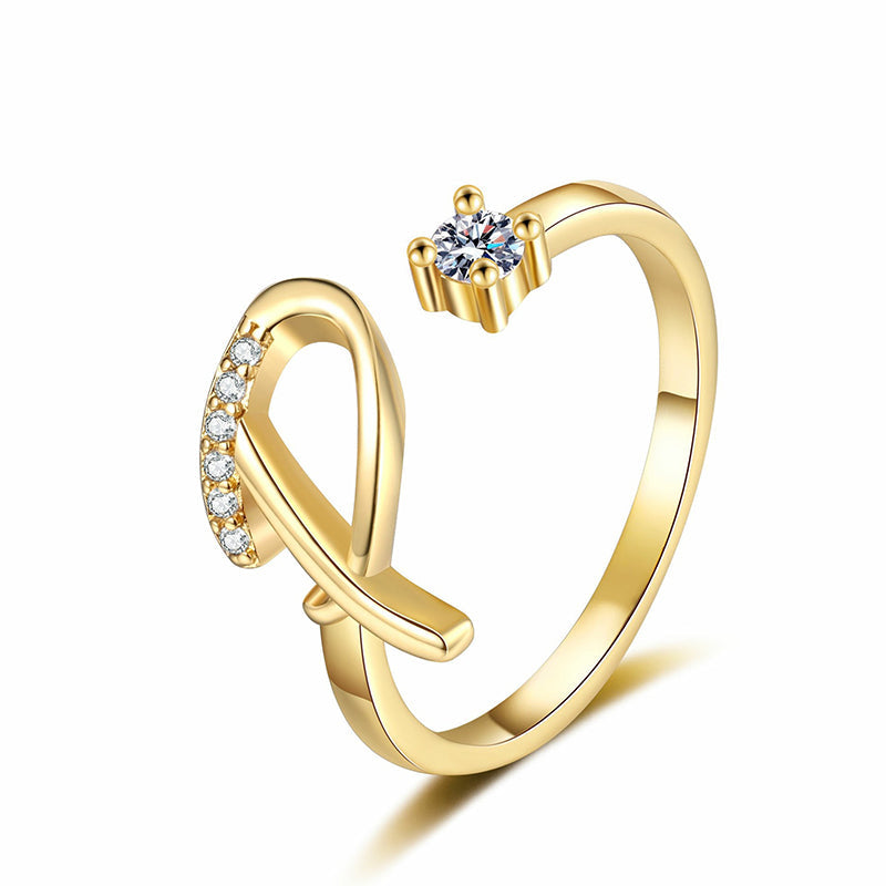 ⏳Limited-time 50% off⏰Adjustable Sparkle Initial Ring for Women💍