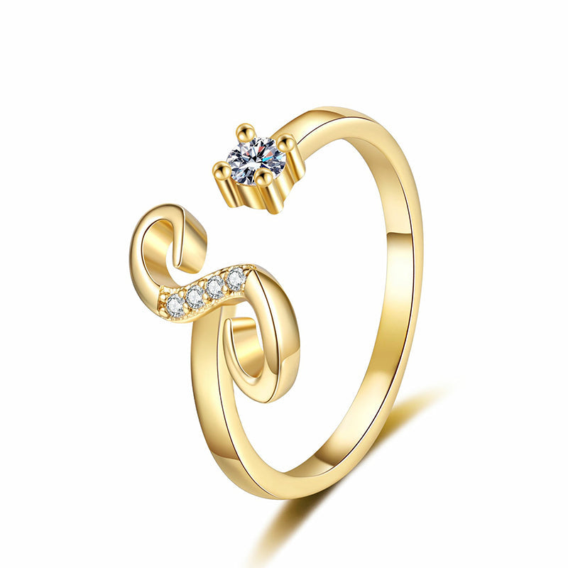 ⏳Limited-time 50% off⏰Adjustable Sparkle Initial Ring for Women💍