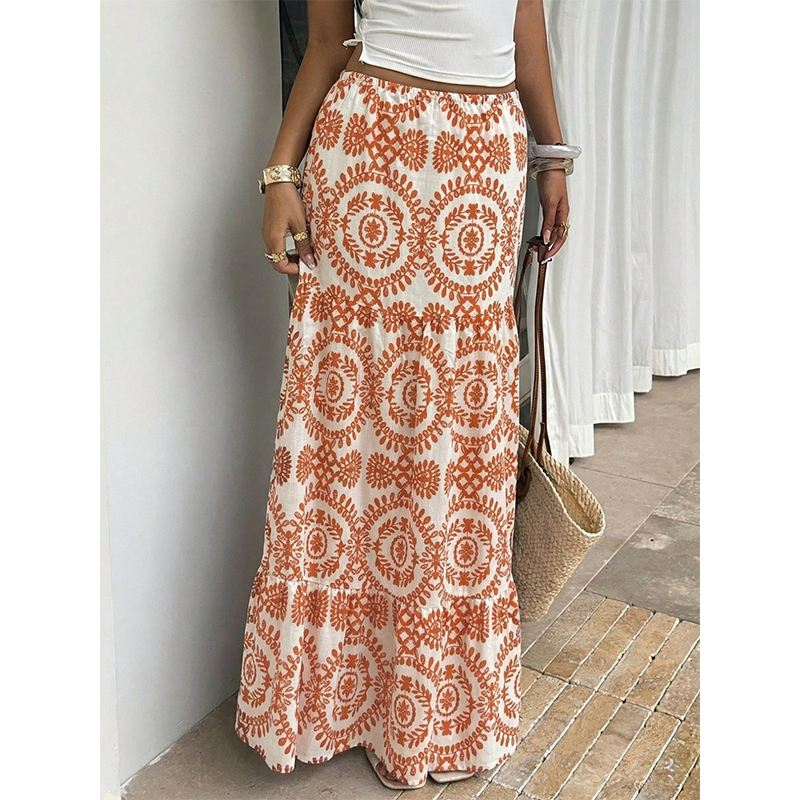🔥50% OFF NOW🌴Women Flowy Maxi Skirt‑Light‑Weight Summer Holiday Long Skirt for Beach & Daily Wear