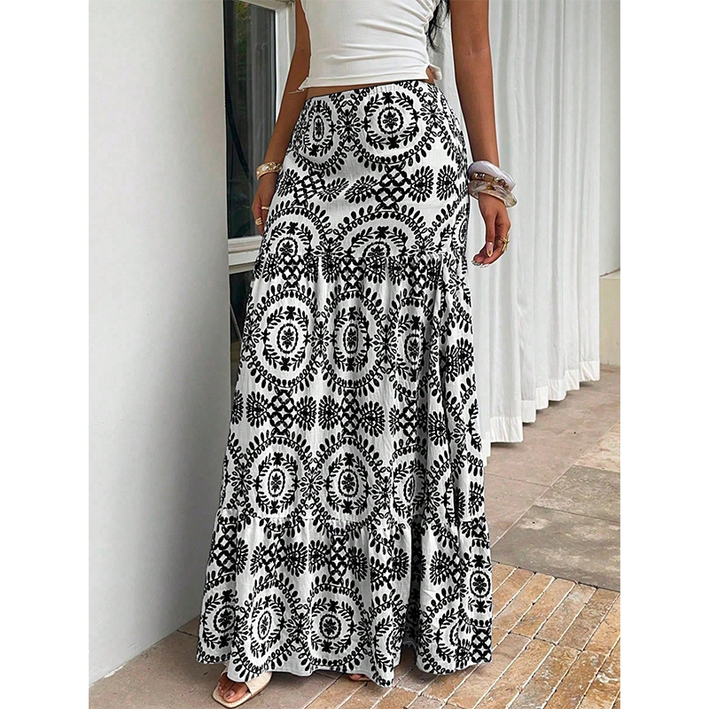 🔥50% OFF NOW🌴Women Flowy Maxi Skirt‑Light‑Weight Summer Holiday Long Skirt for Beach & Daily Wear