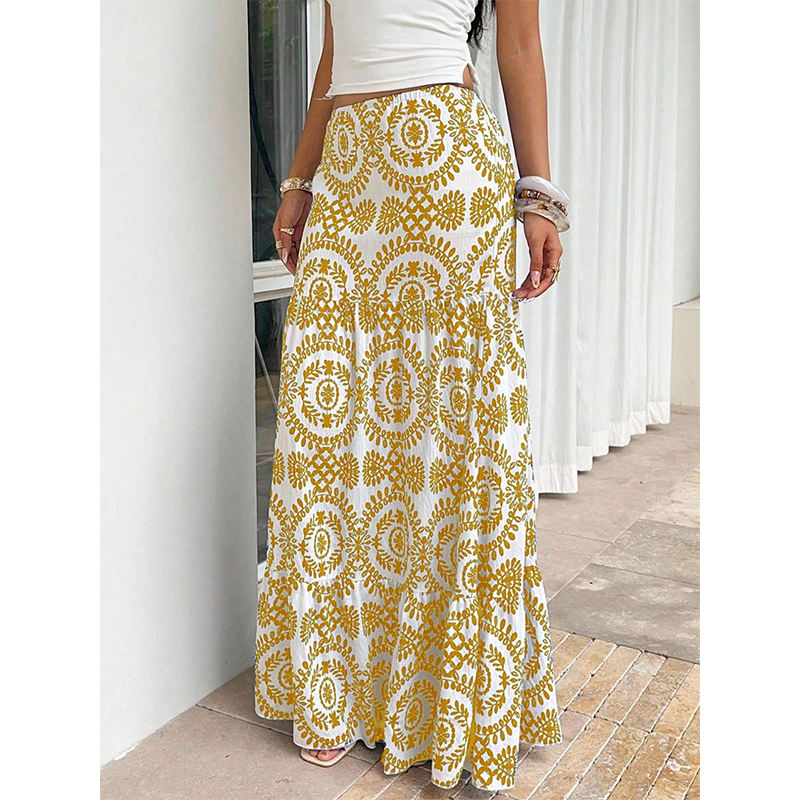 🔥50% OFF NOW🌴Women Flowy Maxi Skirt‑Light‑Weight Summer Holiday Long Skirt for Beach & Daily Wear