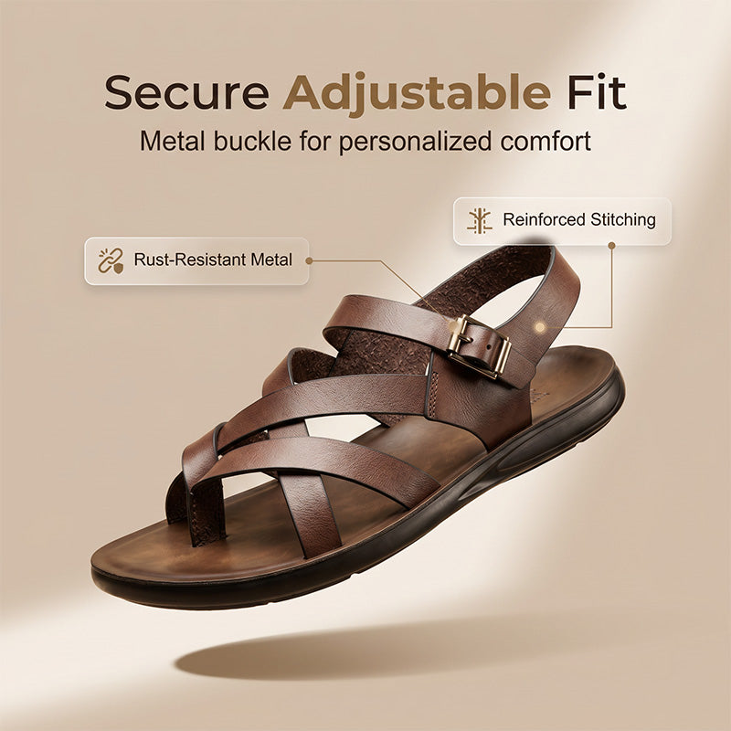 🔥50% OFF NOW🌊Men Roman‑Style Sandals‑Soft‑Sole Summer Casual Beach‑Walking Shoes