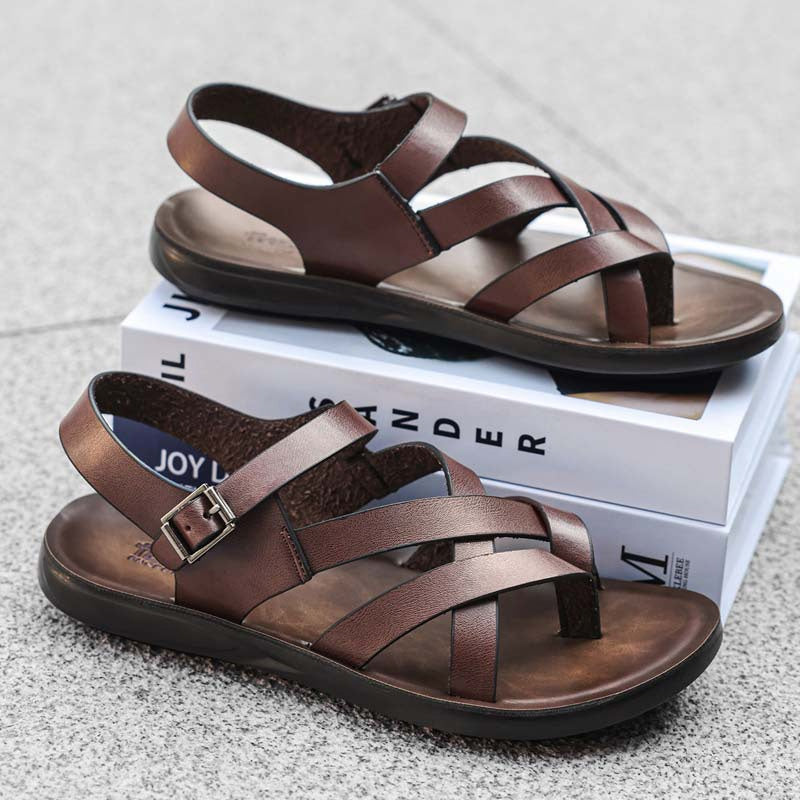 🔥50% OFF NOW🌊Men Roman‑Style Sandals‑Soft‑Sole Summer Casual Beach‑Walking Shoes