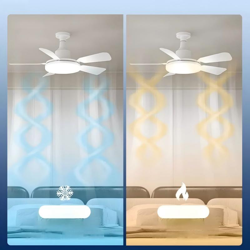 🌪️ 2-in-1 Light + Breeze! Socket Fan Light with Remote – Dimmable LED & 3-Speed Adjustable ⚙️