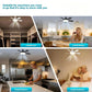 🌪️ 2-in-1 Light + Breeze! Socket Fan Light with Remote – Dimmable LED & 3-Speed Adjustable ⚙️