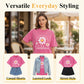 Unisex Vintage Washed Daisy Print Loose Fit T-Shirt