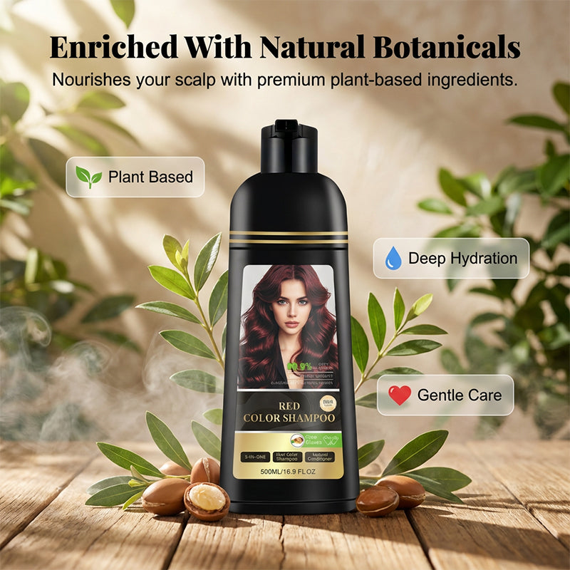 📢📢50% OFF !! ⏰ 3-in-1 Hair Color Shampoo & Conditioner for Gray Coverage