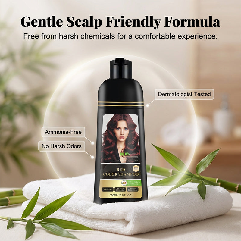 📢📢50% OFF !! ⏰ 3-in-1 Hair Color Shampoo & Conditioner for Gray Coverage